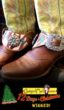 Jeni Spang spent $25 gift card on custom painted spurs from The Cowboy Junkie!