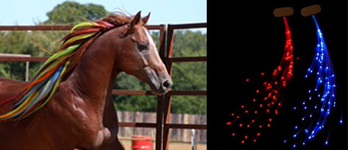 Gypsy Tails Rainbow set and Light-up Hair Extensions